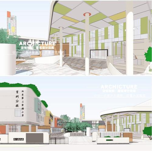 现代城市实验小学校园建筑规划设计室外su模型