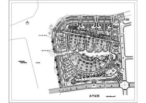 上海某别墅区建筑规划设计图纸共一张